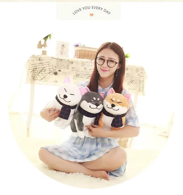 لعبة إبداعية كرتونية شيبا إينو ألعاب من نسيج مخملي ، وشاح جميل دمية كلب وسادة رمي ناعمة ديكور منزلي هدية عيد ميلاد h2853