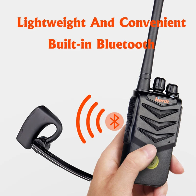 Walkie-talkie, auriculares manos libres con Bluetooth, auriculares inalámbricos de mano, Radio bidireccional, auricular de Bluetooth