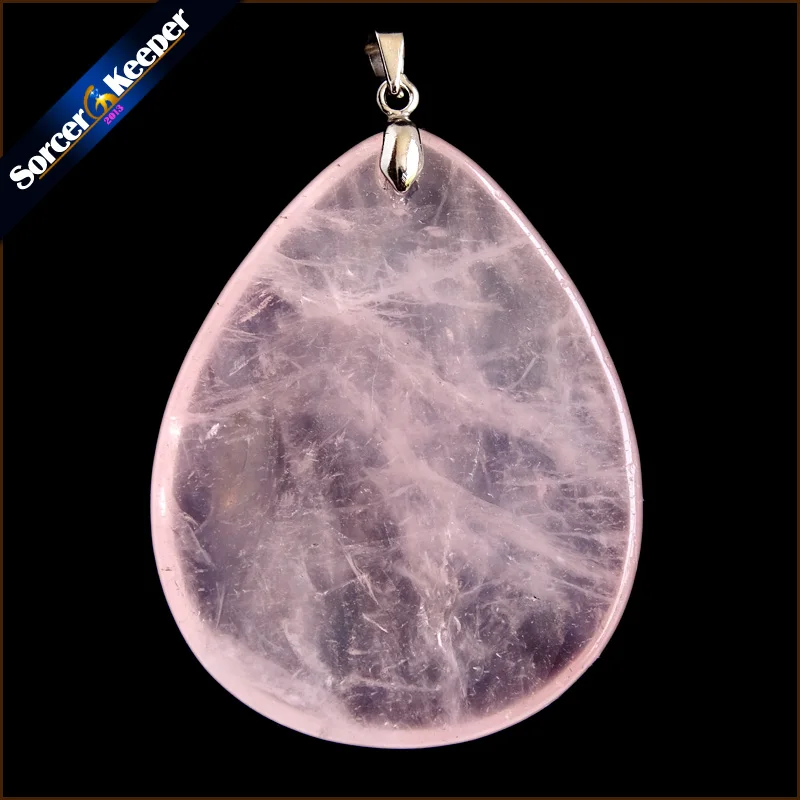 Fashion Natural Stone Rose Quartz Crystal Beads Charm Pendants Handmade Necklace Pendants Diy Jewelry Making 01007