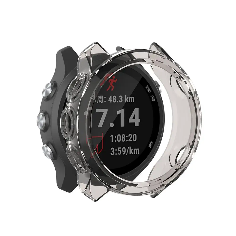 Dla Garmin Forerunner 245M / 245 pokrowiec ochronny pokrywa ochronna Shell miękka TPU zamiennik odporny na wstrząsy przezroczysty futerał na inteligentny zegarek