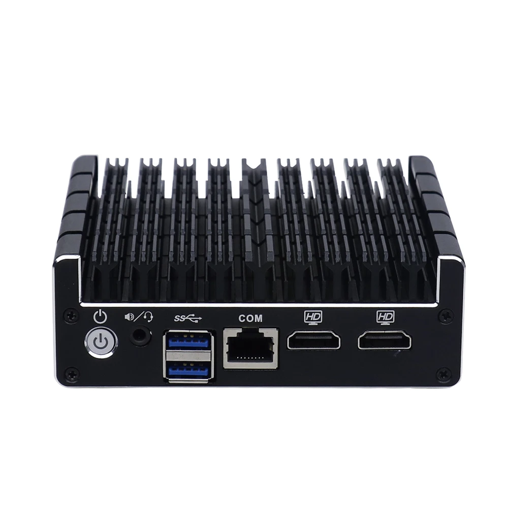 Yanling Neueste Intel J3060 Fanless Mini PC Dual Gigabit Lan NUC Fall Barebone-tablet-pc Computer Linux Unterstützung 2 HDMI AES-NI Pfsense VPN