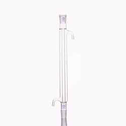 Condensador reto com tubo interno fundido, vidro de borosilicato, condensador, condensador, junta padrão, condensador, comprimento de 400mm, 24/29