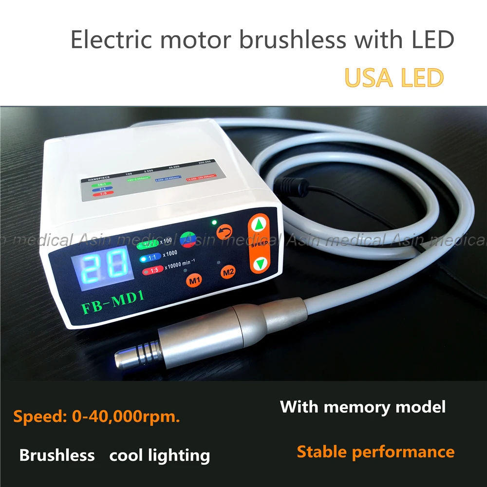 

High Quality Dental micromotor Oral Material LED Brushless Mini Electric micro motor System With memory function