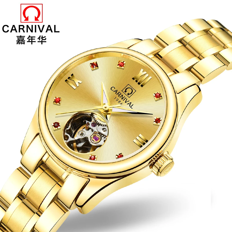 

Luxury Brand Carnival Women Watches ladies Automatic Mechanical Watch Women Sapphire Waterproof relogio feminino Clock C8789L-6