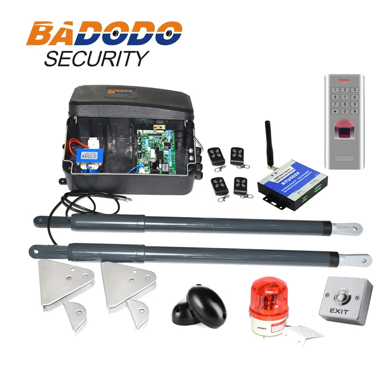 with fingerprint keypad optional automatic swing gate opener gate actuators kit 12VDC 200kg per leaf