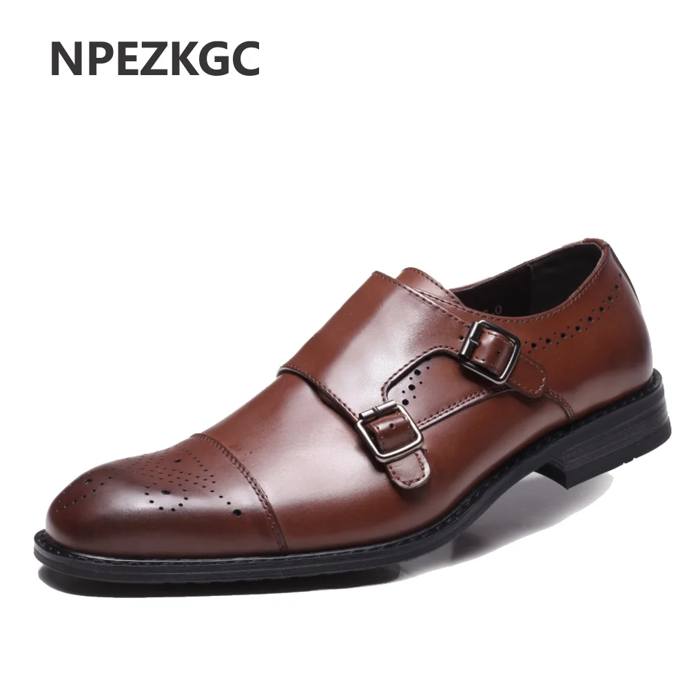 

NPEZKGC Men shoes luxury brand designer genuine leather formal wedding dress oxfords derby flats shoes zapatos hombre