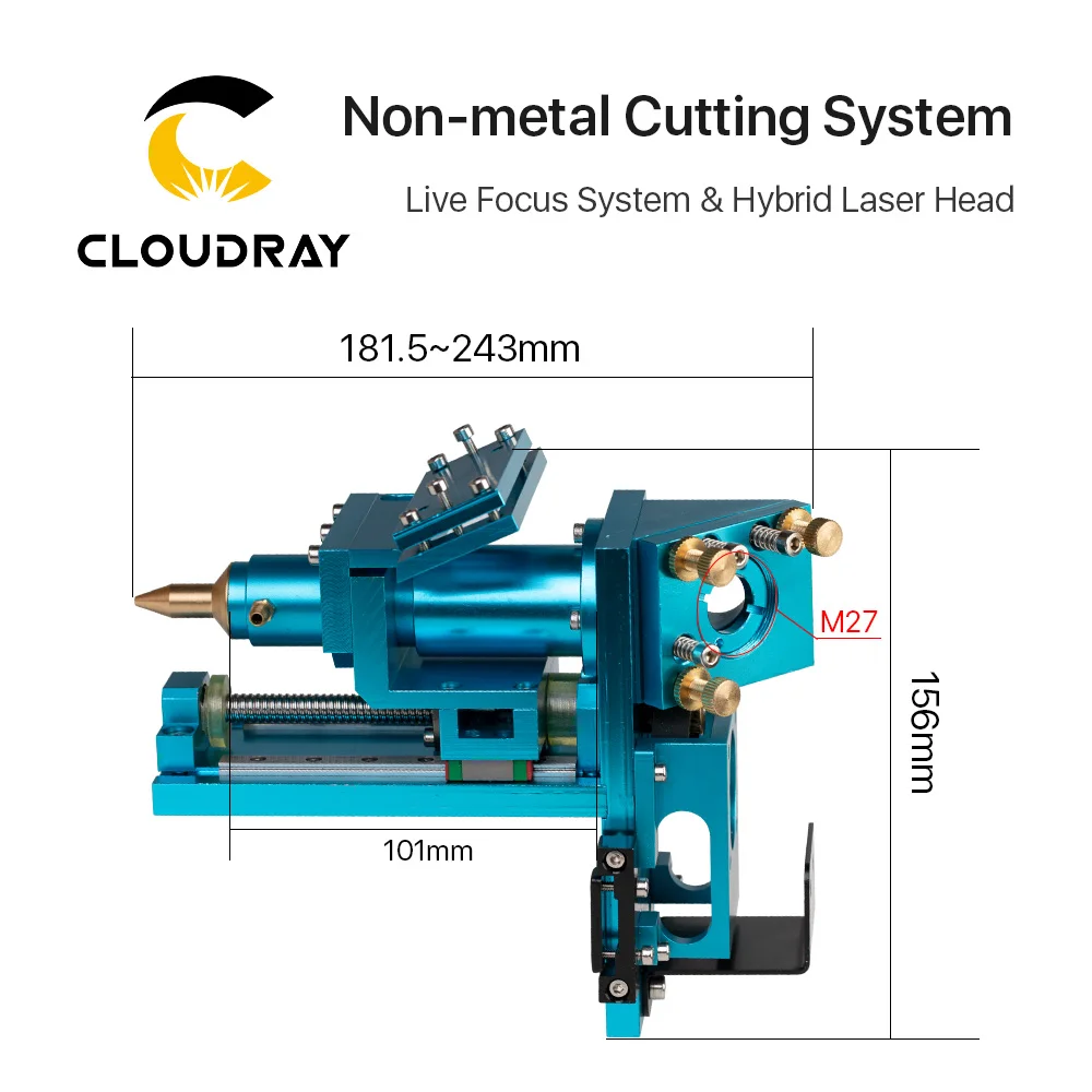 Cloudray Auto Live Focus Sensor System LFS-ANM-T43 Hybird Laser Head Driver for Nonmetal Plywood  Wood CO2 Cutting Machine