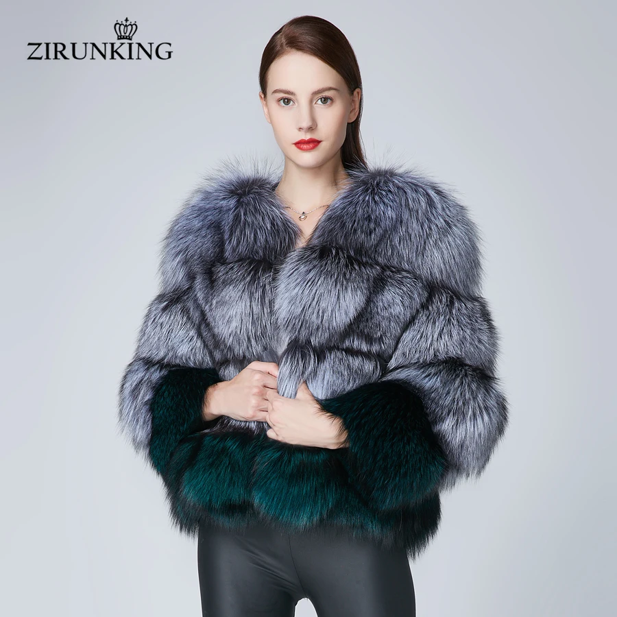 Zirunking Vrouwen Real Fox Fur Coats Winter Warm Natuurlijke Vos Bont Jas Vrouwelijke Dikke Vos Bont Bovenkleding Fashion Lady Kleding ZC1861