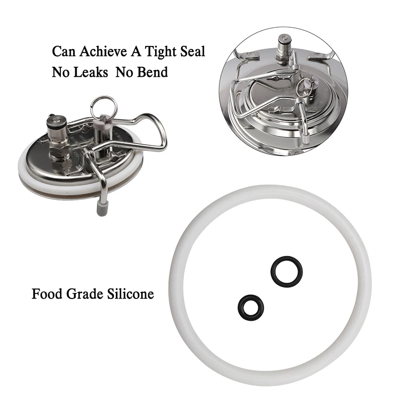 3 Pcs Food Grade Home Brew Keg Seal O Ring,High Quality Silicone O-ring for Keg Lid Replacement Set,white o ring,Bar Accessories