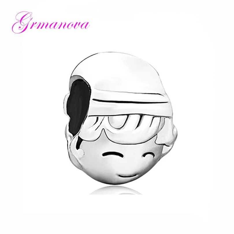 Hui nationality boy European big hole charm beads female classic popular Fit Pandora Bracelet Women's DIY Jewelry