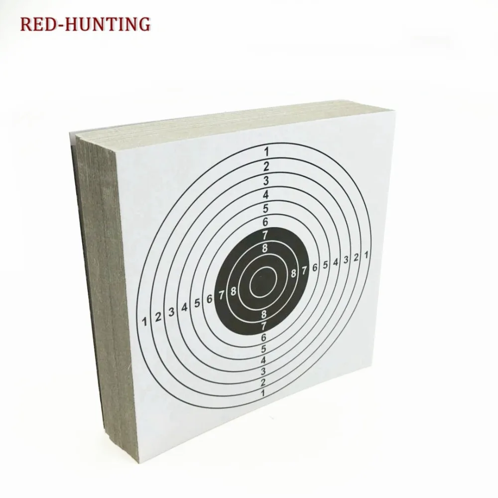 100pcs/Pack 14x14cm Shooting Targets Paper Sticker Black White Top Quality Air Rifle Pistol Shooting Targets Paintball Accessory