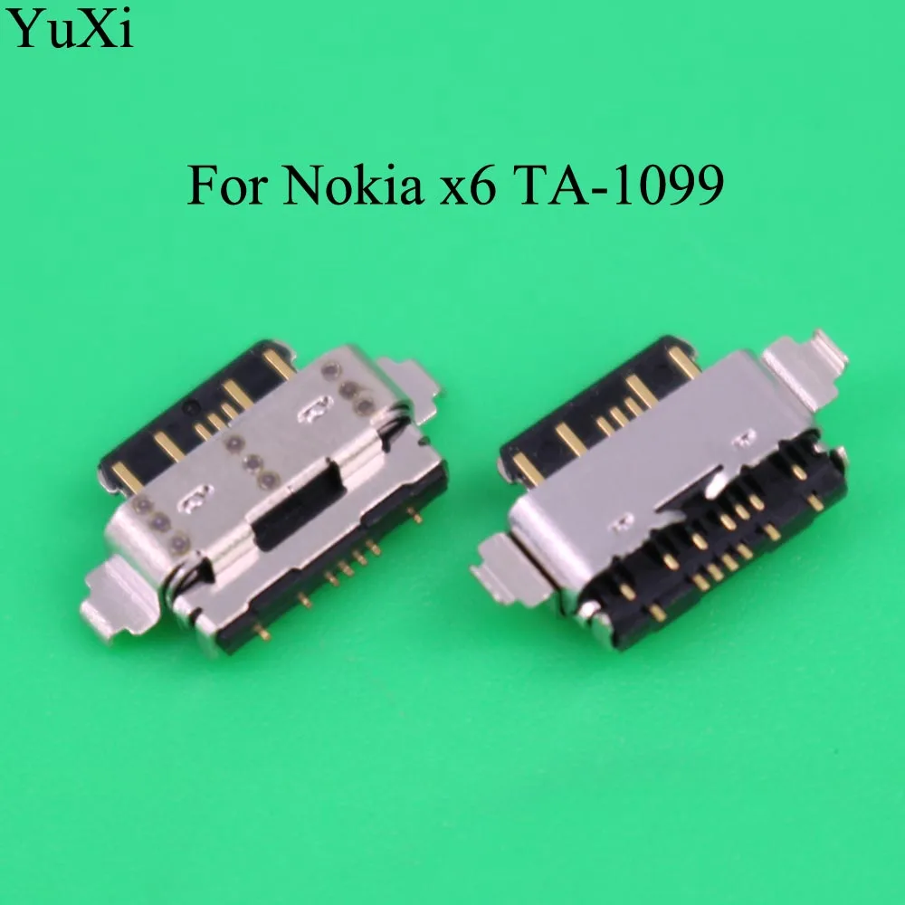 

YuXi Micro USB DC Jack разъем питания Хвост зарядки порт розетка для Nokia X6 TA-1099