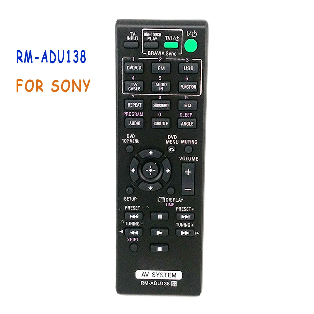 

Replacement Remote Control RM-ADU138 For Sony AV SYSTEM AUDIO Home THEATER DAV-TZ140 HBD-TZ140 SS-CT121 SS-TS121 SS-WS121