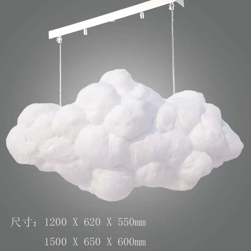 silk cloud Pendant lamps  Creative Pendant Lights decorative lamp modern art cloud lamp living room bedroom Hotel clubhouse