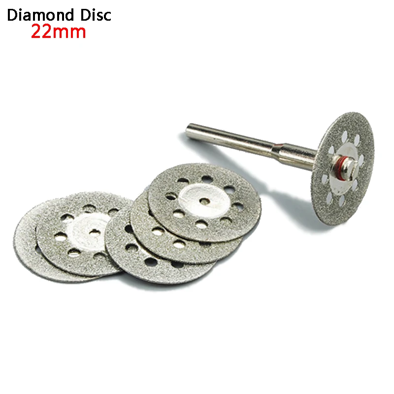 5 Stuks 22Mm Diamant Slijpen Wiel Dremel Accessoires Mini Dremel Zaag Snijschijf Roterend Gereedschap Schurende Diamant Slijpschijf