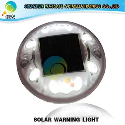 Factory price high quality Unique round design white LED dec dock  flashing light solar power road stud marker