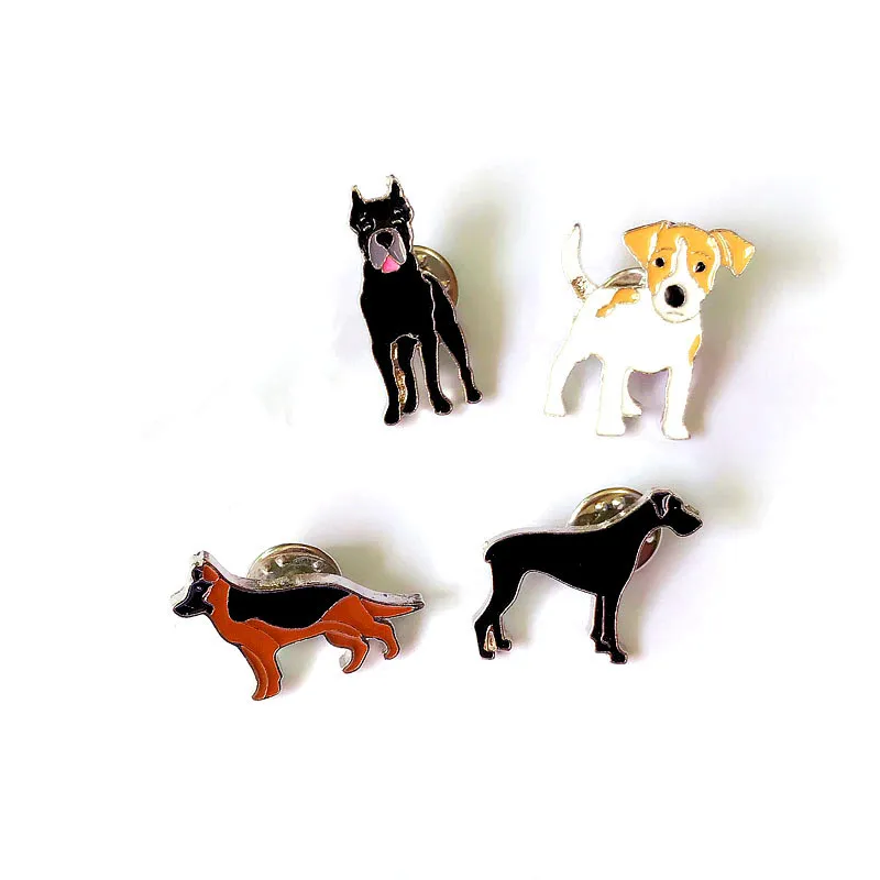 Great Dane men women brooches silver color metal alloy animal pet dog male female brooch pins fashion party clothes jewelry