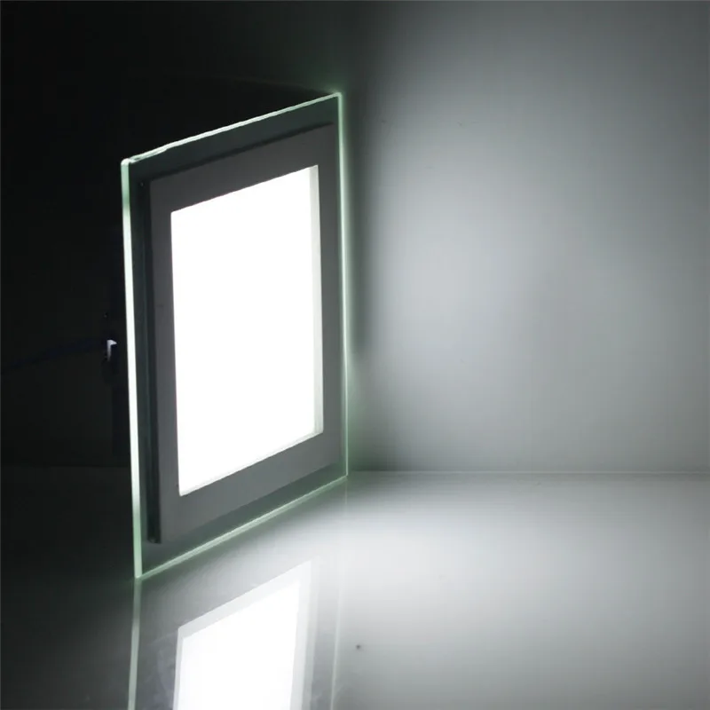 6W 9W 12W 18W Dimmable LED Panel Downlight Square Glass Cover Lights High Bright Ceiling Recessed Lamps AC85-265 + Driver