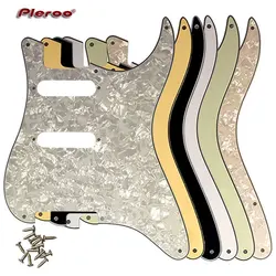 Pleroo пользовательские гитарные части-для ST Blank SS Pickguard 6 отверстия US Spec Strat No Bridge Pu маршрут различные