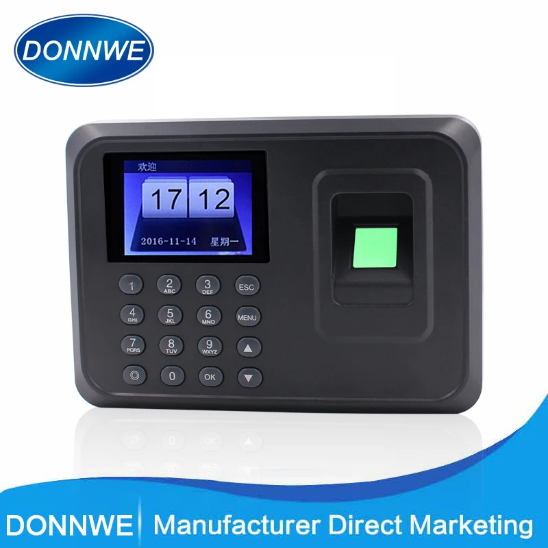 HOT SALE Donnwe F01 Biométrico de impressão digital comparecimento do tempo do relógio & controle de acesso