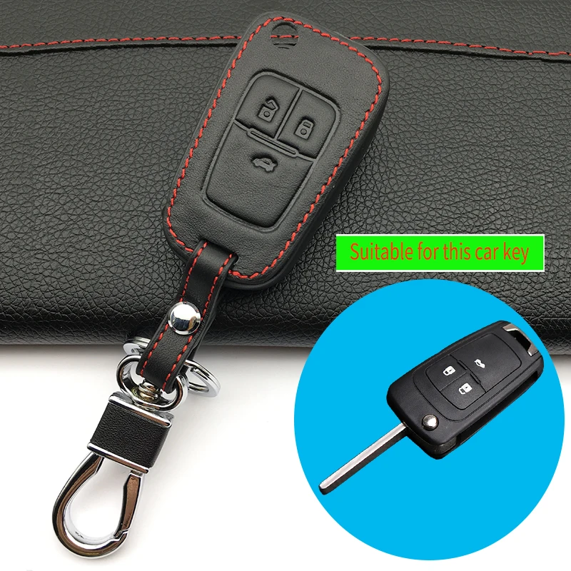 Leather Key Cases Sets Key Bags for Buick for Chevrolet Cruze For OPEL VAUXHALL Insignia MOKKA 2/3/4/5Button Keys Accessories