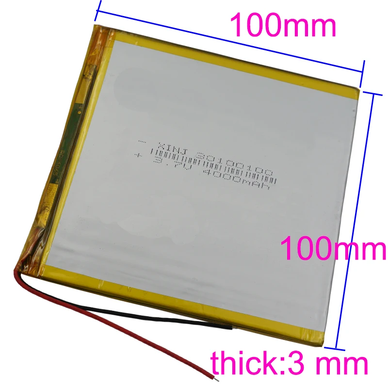 XINJ 3.7V 4000 mAh 30100100 Rechargeable Li-Polymer Lithium Li Lipo Battery For GPS Phone E-Book PAD MID Portable DVD Tablet PC