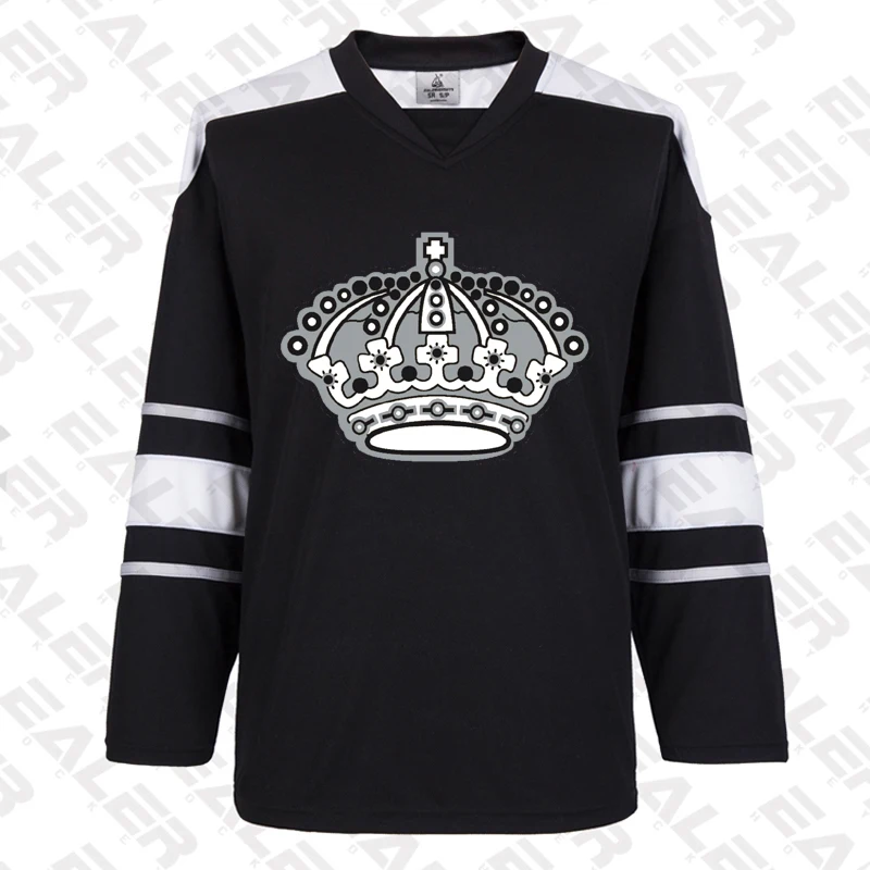 Han Duck Free Shipping Los Angeles Training Suit With Printing Kings Logo Ice Hockey Jerseys In Stock Customized E062