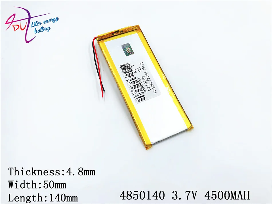1 шт. [SD] 3,7 В, 4500 мАч, [4850140] 5050140 полимерный литий-ионный/литий-ионный аккумулятор для игрушек, POWER BANK, GPS, mp3, mp4, сотового телефона, динамика