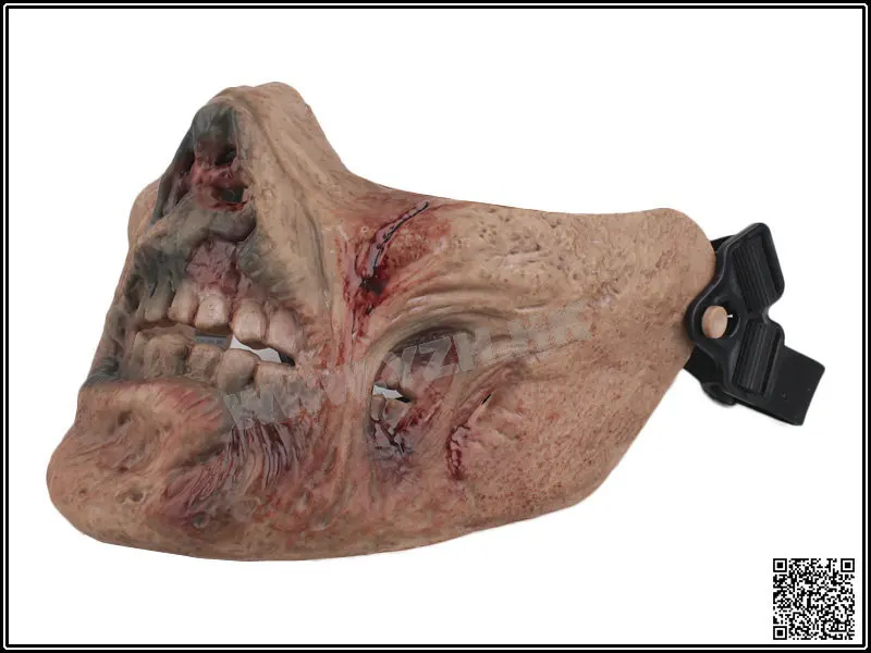 M05 Zombie Emirates Protective Mask, Half Face Skull Mask, CS Tactics, Walking Dead, Plastic, Halloween Party, Latest