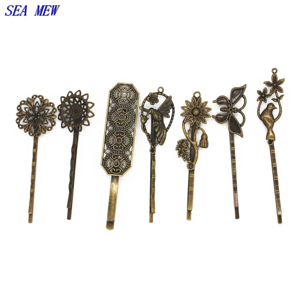 Lot De 6 Grandes Pinces à Cheveux Vintage – Mode Femme, Plastique 3-1/4 Pouces