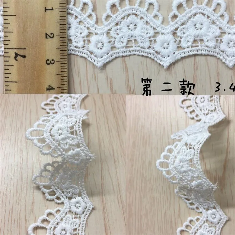 White Lace Fabric DIY Crafts Sewing Suppies Decoration Accessories For Garments Lace Trim