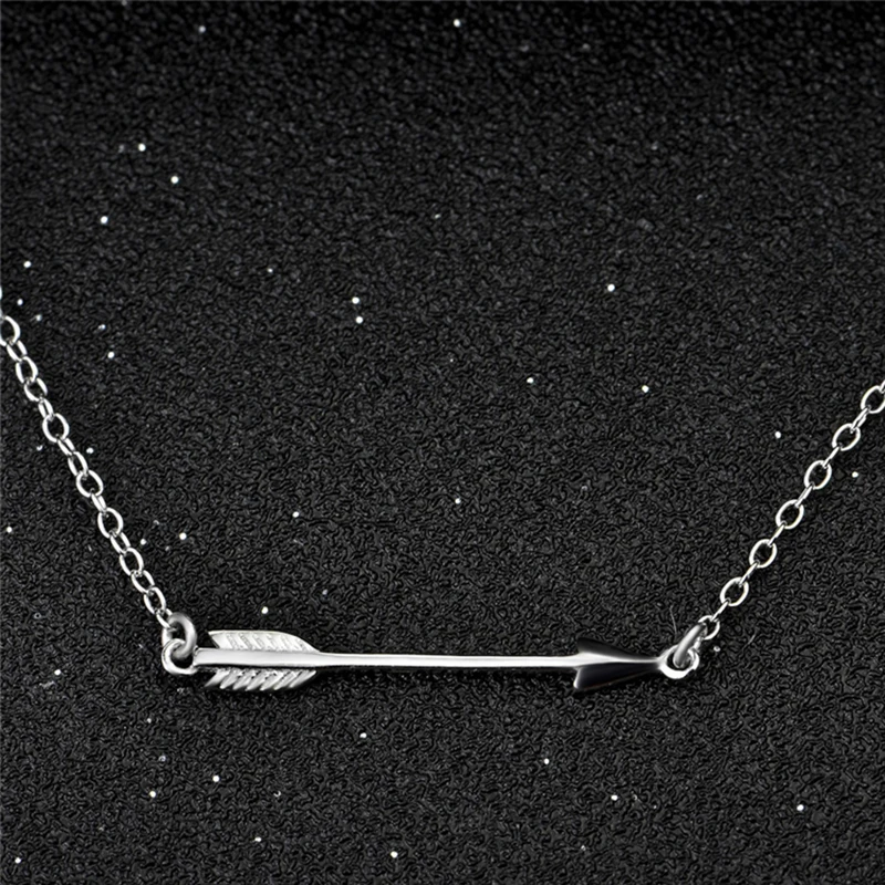 925 Sterling Silver Pendant Necklace Cupid\'s Arrow Charm for Man And Women Birthday Valentine\'s Day Gift Hot Sale