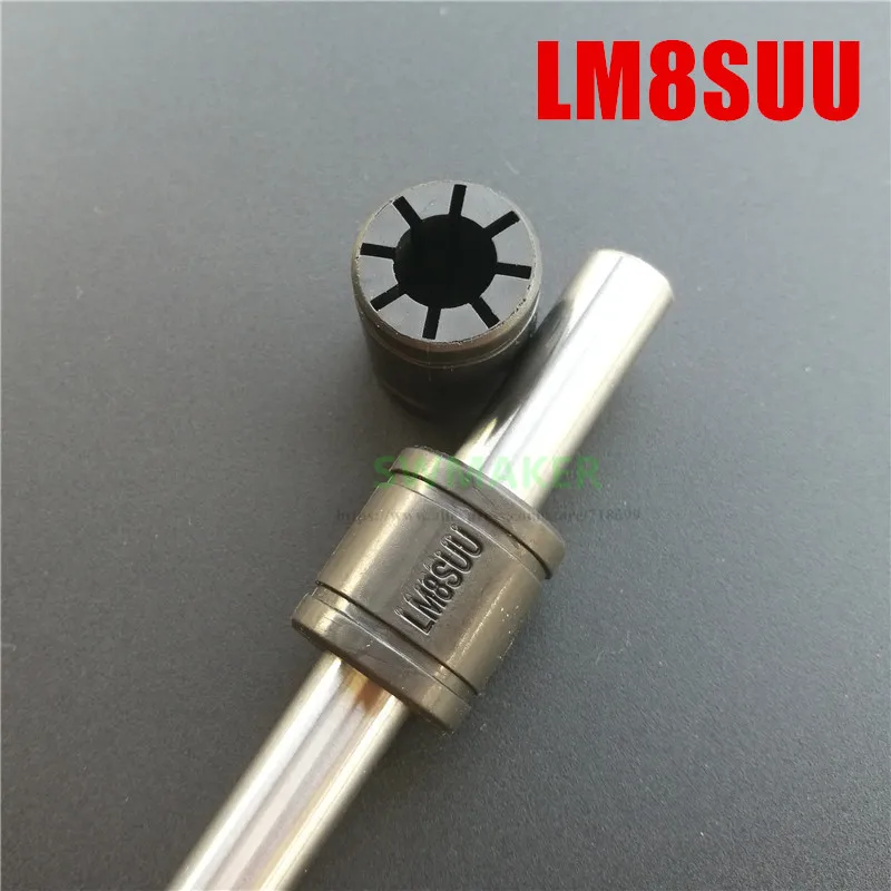 1pcs Gray Solid Polymer LM8SUU Linear Bearings Bushing 8*15*17mm height 17mm for Flashforge Prusa i3 3D Printer