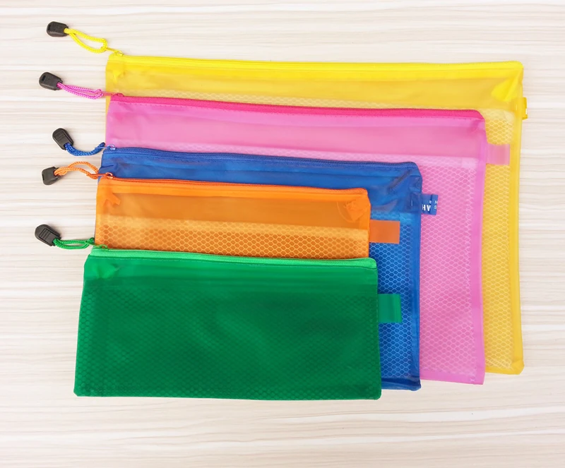 Waterproof Zipper Bag with internal split case Office Supplies Document Bags School Supplies pens and books storage bag