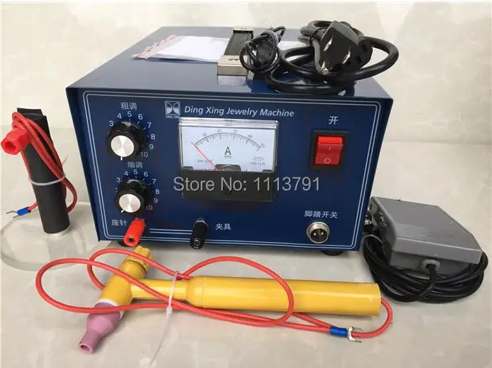 50A  Pulse  Spot Welder Gold Silver Platinum etc. Jewelry Welding Machine+Handheld Pulse spot welding handles