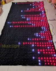 LED Video Curtain P10 2.5MX5M Madrix/PC/ DMX Controller LED Vision Curtain DMX Controller 64 Animated Patterns