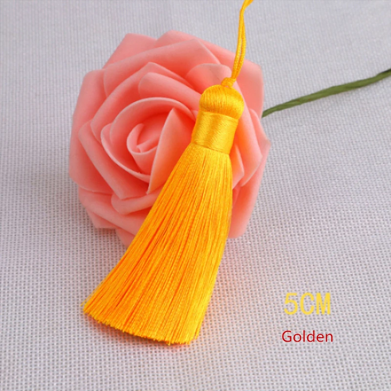 10PCS 5CM Short Fat Mini Tassel Fringe DIY Pendant Jewelry Curtain Garments Decorative Accessories Bag Pendant Craft Tassels