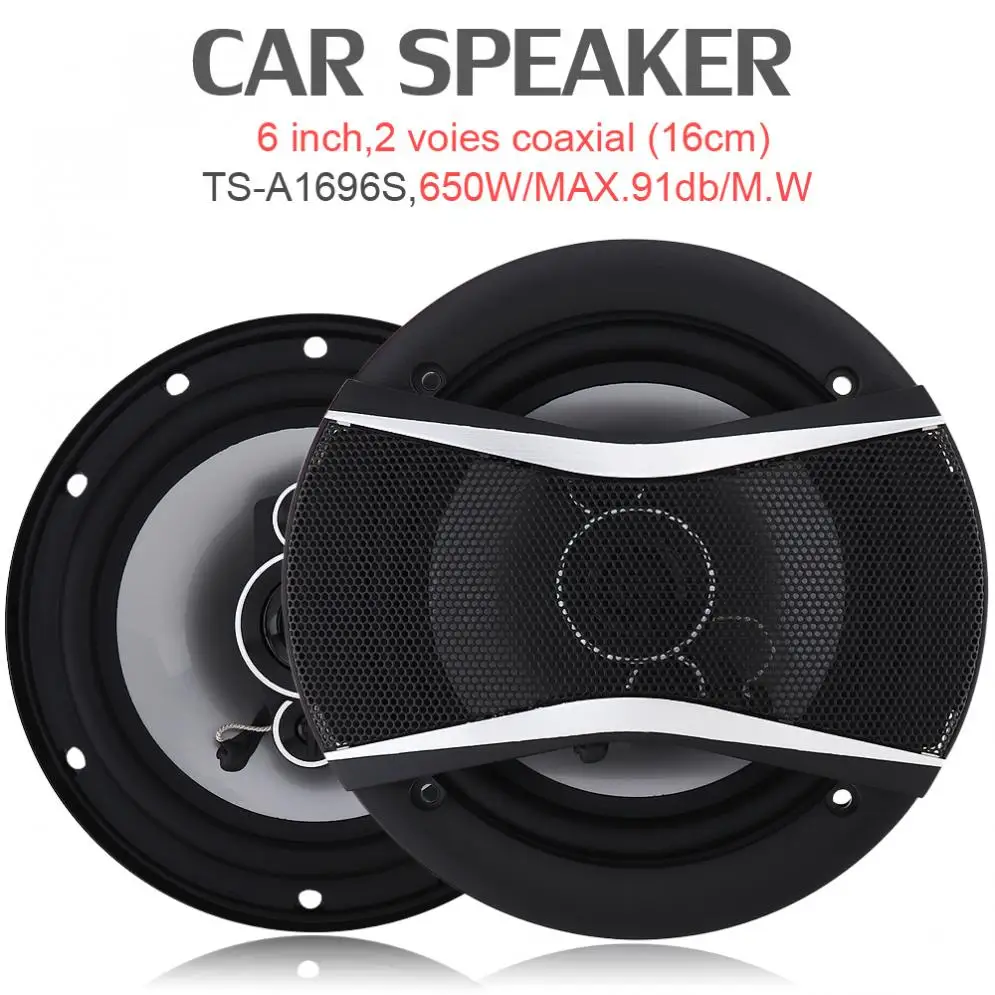 2pcs! 6 Inch 650W Auto Car HiFi Coaxial Speaker Vehicle Door Auto Audio Music Stereo Full Range Frequency Speakers for Cars