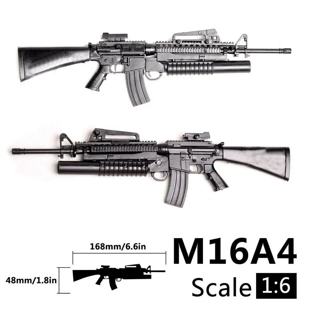 

1/6 Scale M16A4 Assemble Toy Gun Model Puzzles Building Bricks Collections Military Rifle Scene Sandpan Game 4D