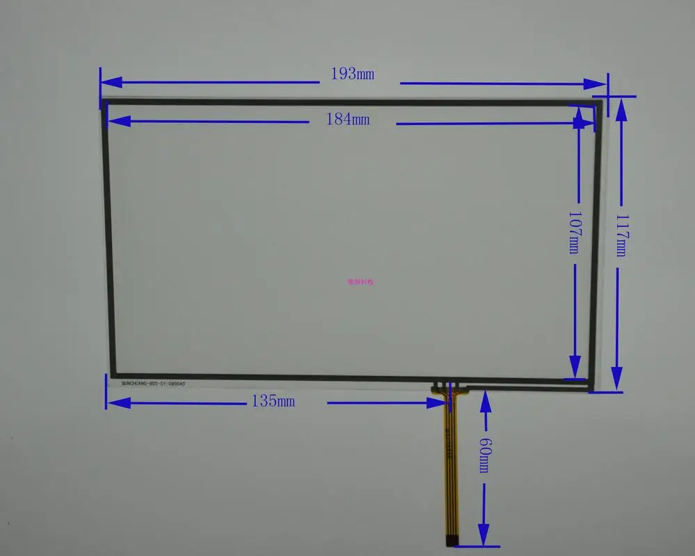 

8-inch four-wire resistive touch screen 193 * 117 touch screen periphery GPS navigation touch screen handwriting screen