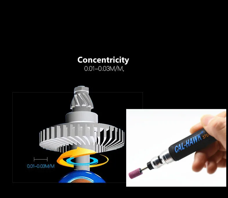 Jrealmer 에어 마이크로 그라인더 연필, 범용 콜렛 Cal-370a 다이 그라인더, 공기 압력 미니 그라인더, 대만 정품