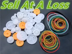 K016B Lot of DIY Plastic Belt Wheel Sets With Drive Belt Pulley Model Fitting Sell At A Loss USA Belarus Ukraine