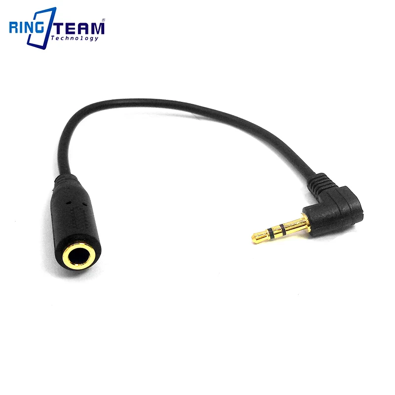 100Pcs/Lot 15CM Golden Audio Stereo Headphone Earphone Converter Adapter Cable 2.5mm Male (3 poles) to 3.5mm Female Jack