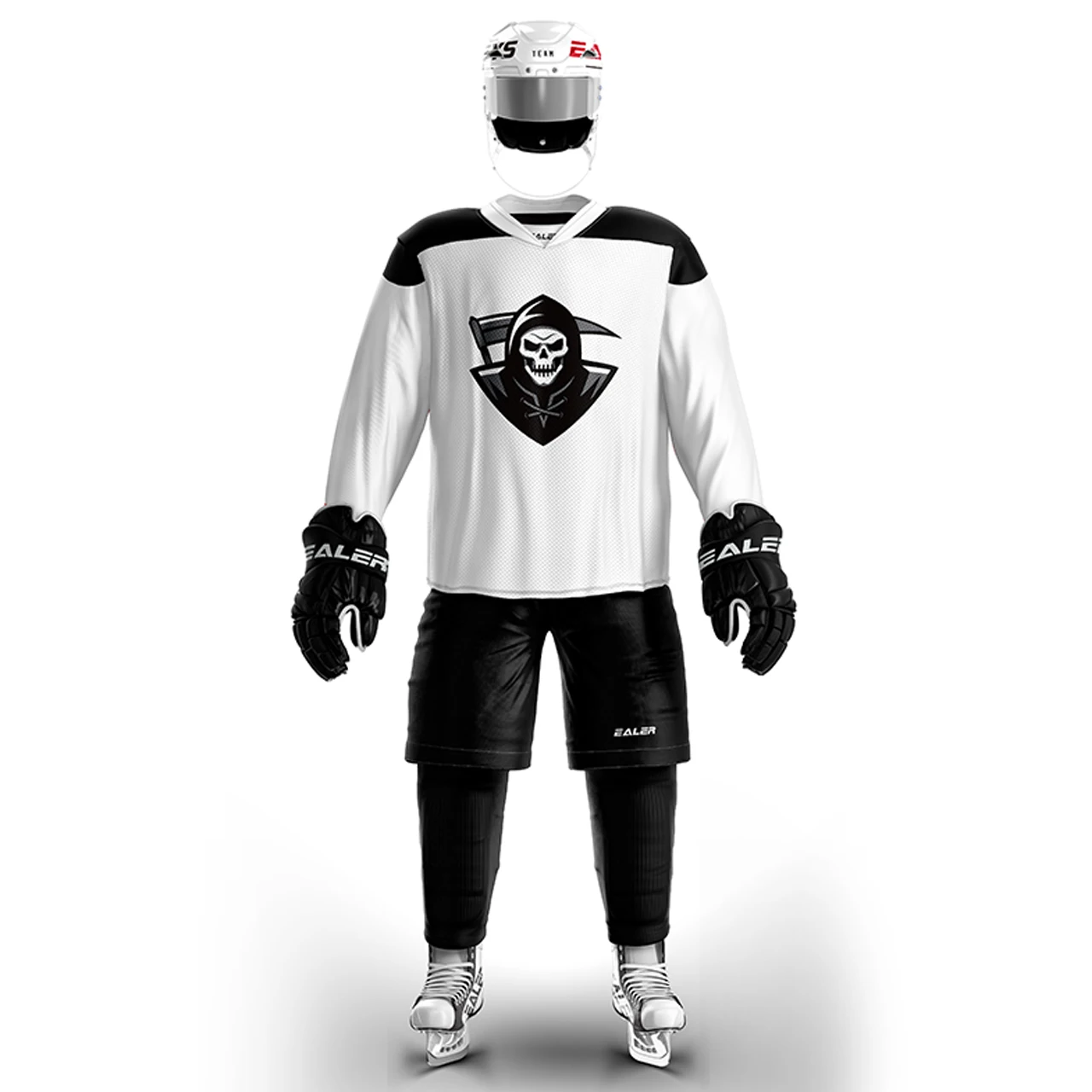 COLDOUTDOOR custom pirate ice hockey jersey white