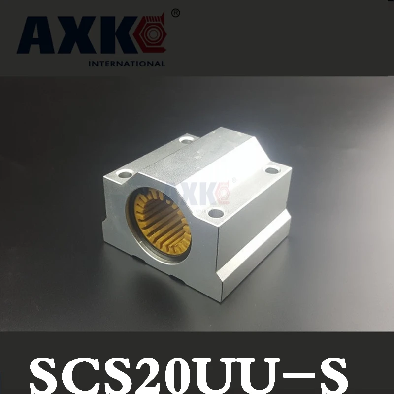 

AXK SC20UU SCS20UU-S for 20mm shaft guide rail Linear bearing block with LM20UU-S Engineering plastic bearing Dust-proof