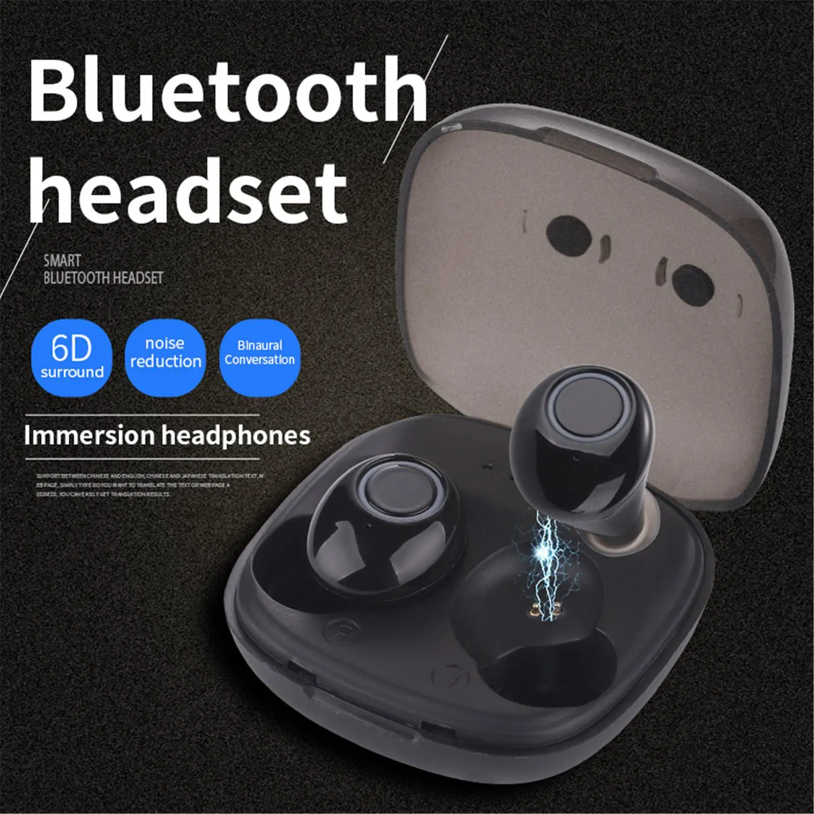 Noise Cancelling Wireless Mini Earbuds Handsfree Earphones HD Stereo Music for Cell Phones Samsung iPhone HTC LG