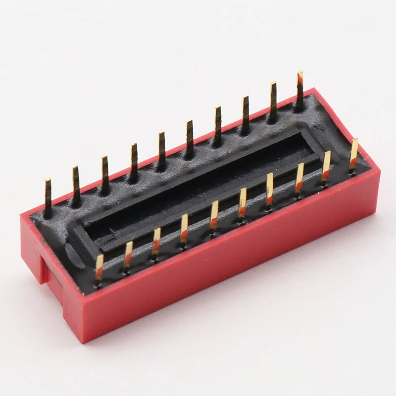 10pcs Slide Type Switch Module 2.54mm 10-Bit 10 Position Way DIP Red Pitch