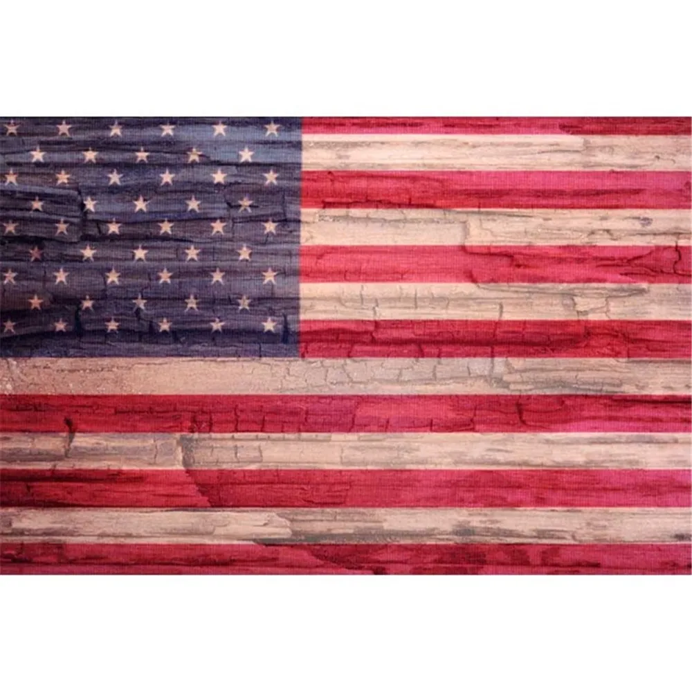 

Rotten Wood American Flag Photography Backdrop Horizontal Happy 4th of July Holiday Baby Kids Children Photo Studio Backgrounds