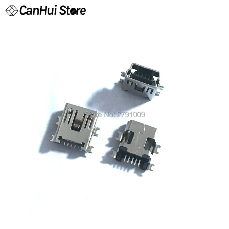 10pcs Mini USB 5pin Female Socket Connector 4foot for Tail Charging Mobile Phone Data Interface Broken Plate USB Female Seat MP3