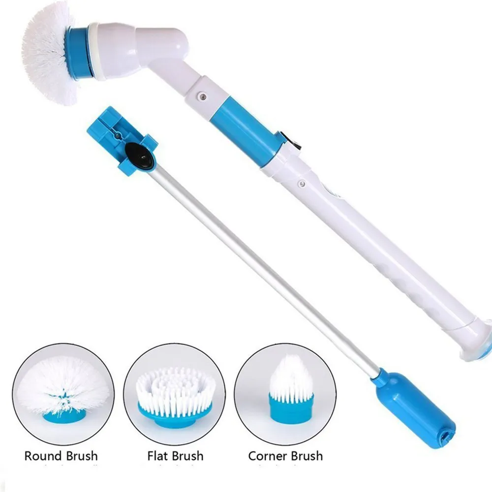 

Turbo Scrub Long Handle Cleaning Brush Multi Function Wireless Charging Scrub Electric Cleaning Brush Kitchen Cleaning Tools